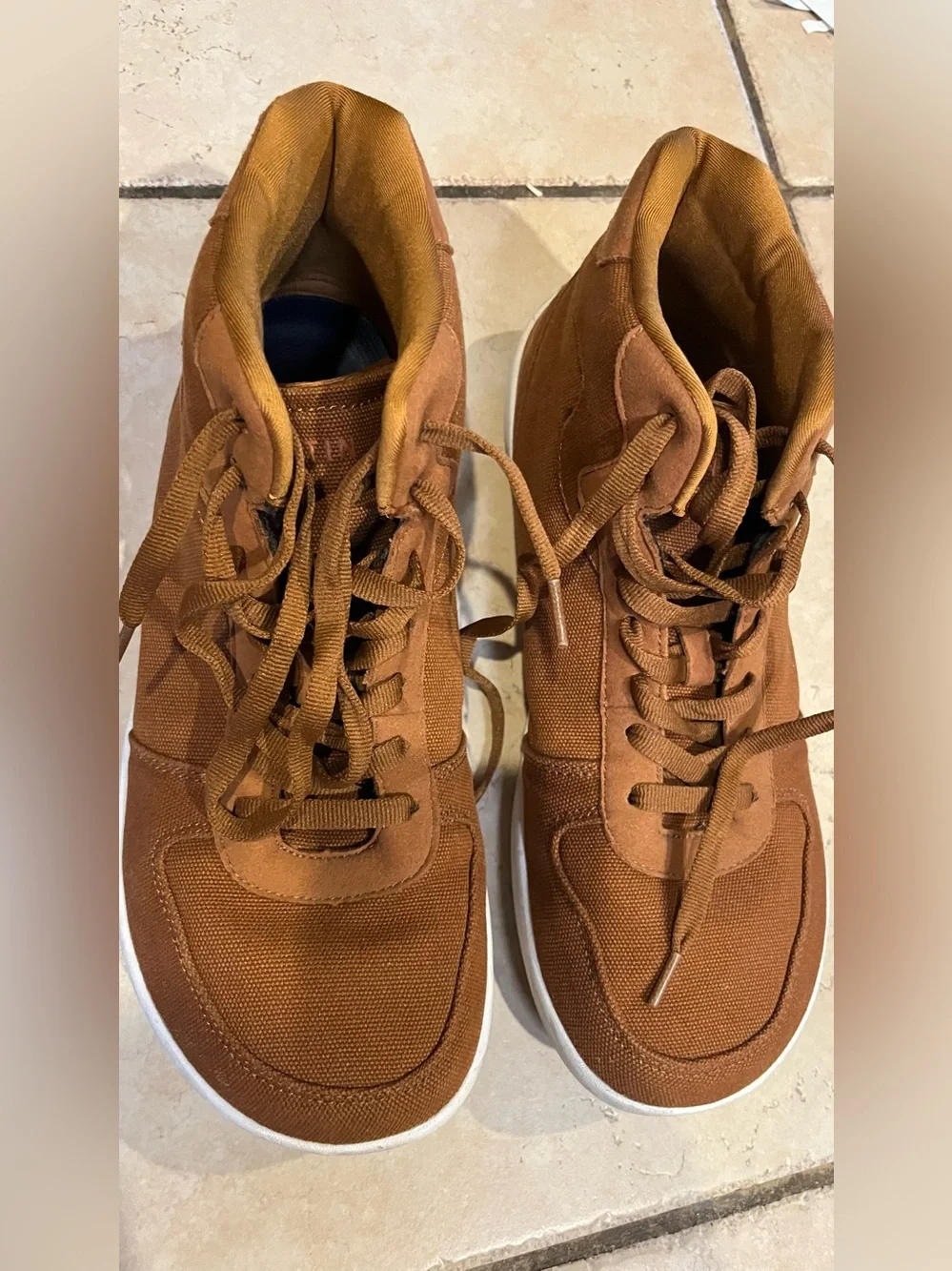 WHITIN Men's High-Top Sneakers in Cognac Brown